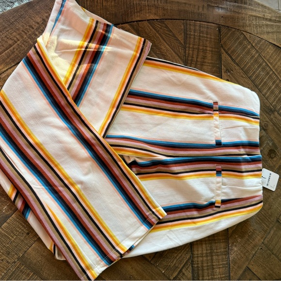 Free People NWT In My Feelings Stripe Slim Flare Crop Pants,sz 2 - Picture 9 of 13